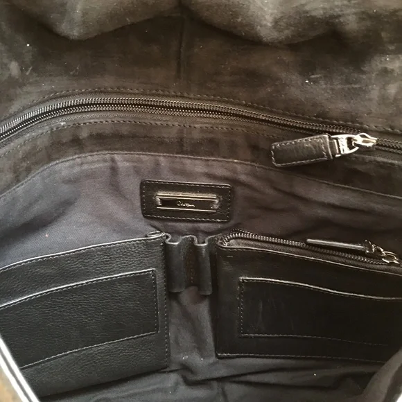 Host Pick! COLE HANN “Whitefield” Black Leather Messenger Bag    A10454 - Picture 4 of 5